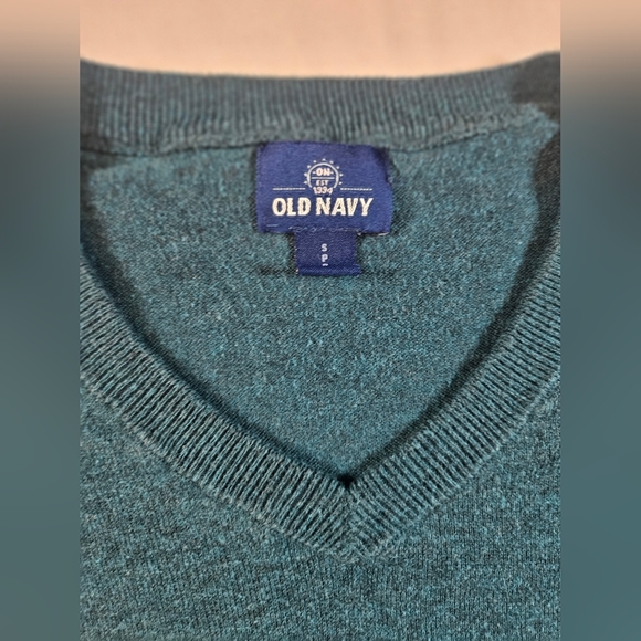 Old Navy Mens Green V-Neck Long Sleeve Sweater Size Small - Picture 4 of 12